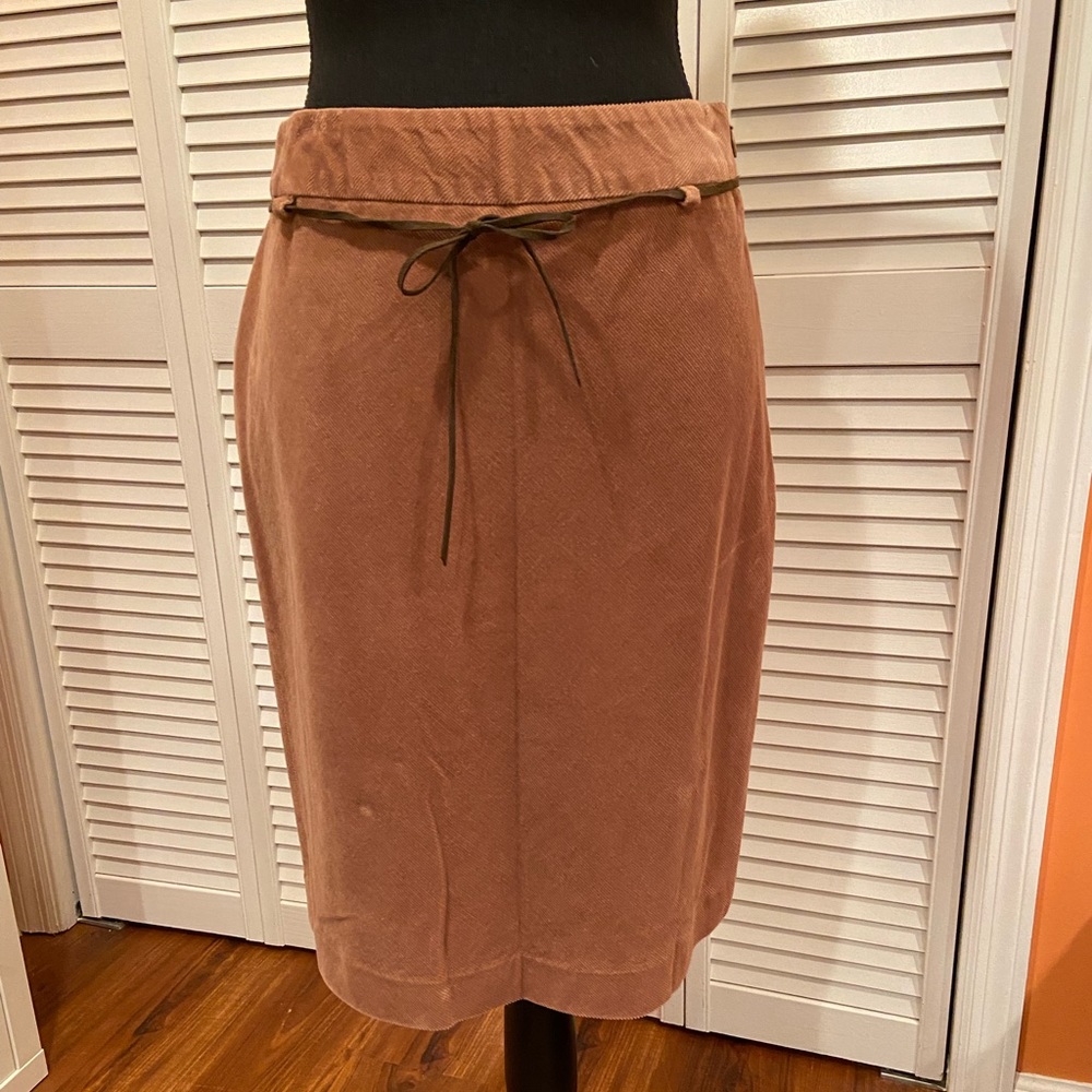 Ann Taylor corduroy skirt with thin suede belt-EUC (circa 2006)